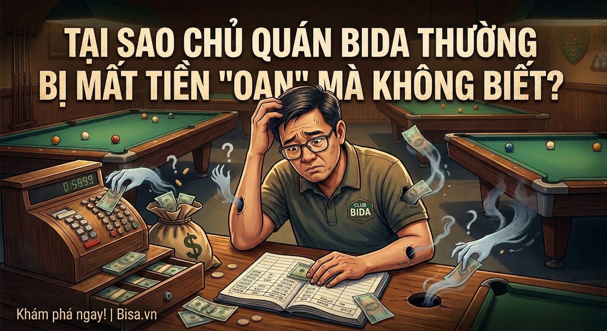 Tại sao chủ quán bida thường bị mất tiền “oan” mà không biết?